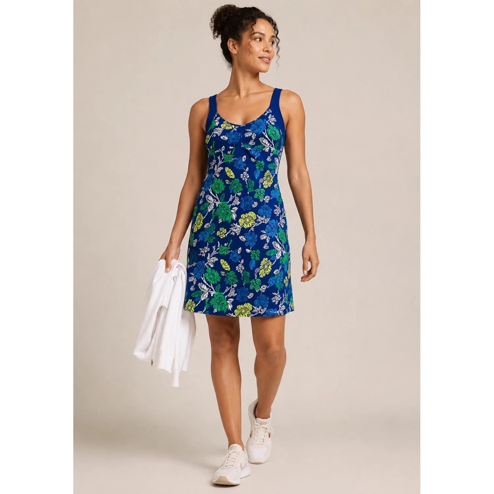 Patagonia Morning Glory Dress M Blue Butterfly Racerback Sport Athletic Gorpcore
